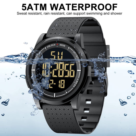 Ultra Thin Digital Sport Watch Wide Display Waterproof
