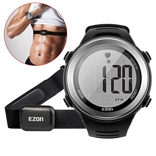 Heart Rate Monitor Watch Chest Strap Waterproof