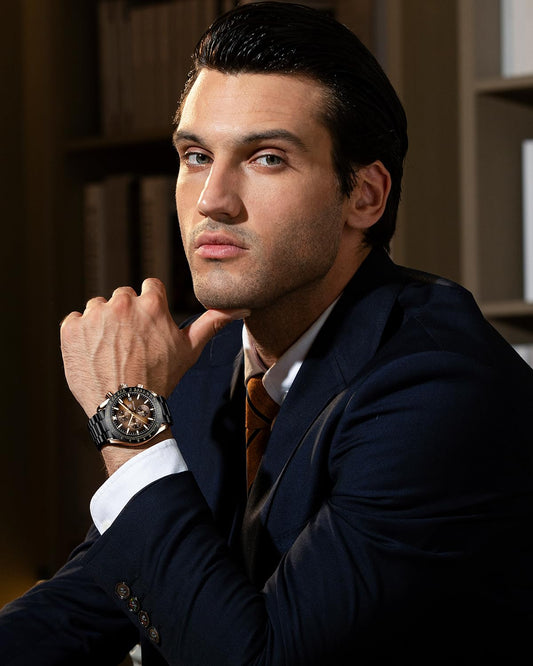 Men’s Quartz Chronograph Watch Silicone Strap Luminous